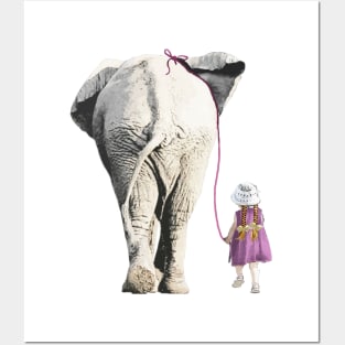 Animals lovers, a lovely story of friendship between a child and an elephant Posters and Art